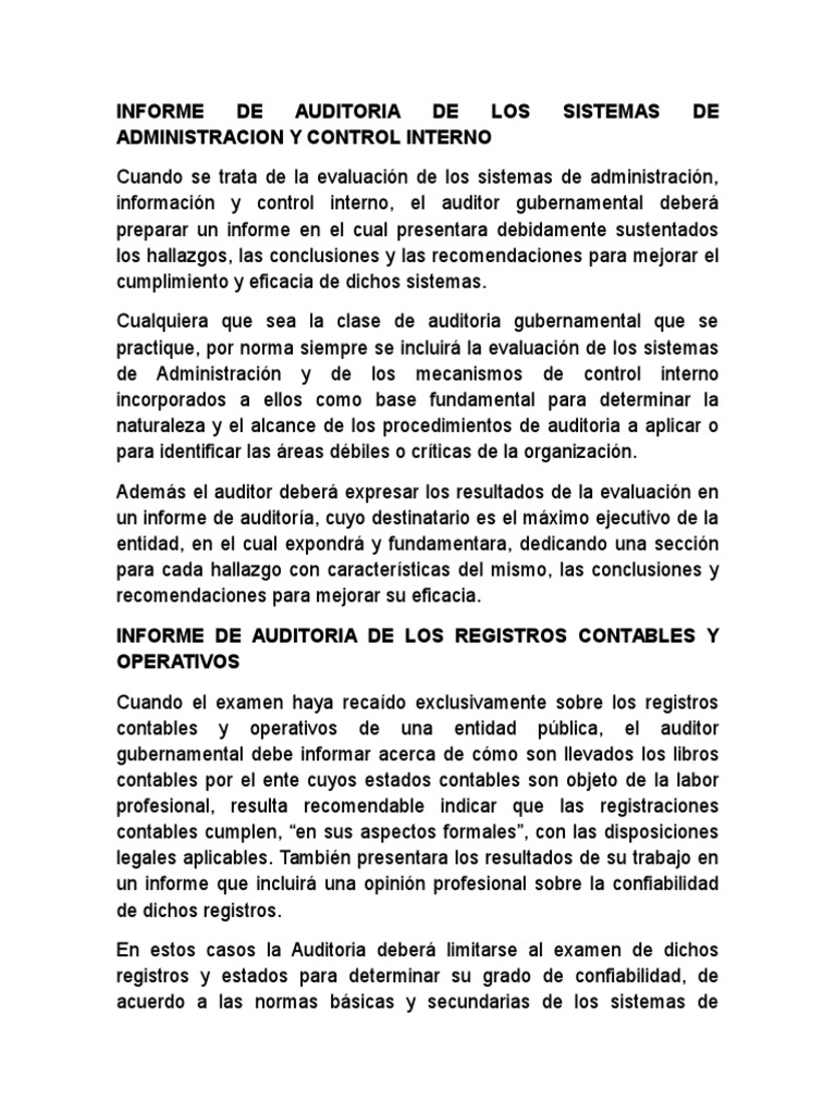 Normas de Auditoria Gubernamental | PDF | Contralor | Auditoría financiera