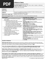 Object Memory Game Worksheet