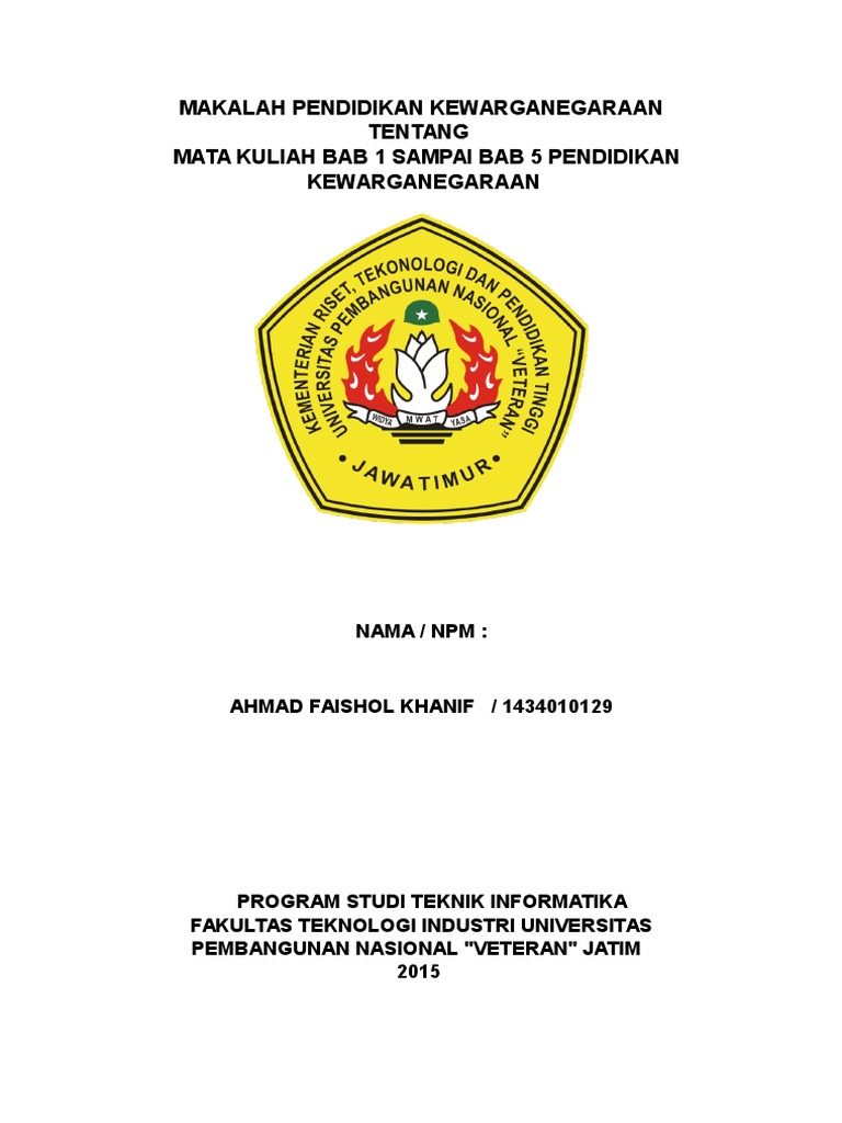 Makalah Pendidikan Kewarganegaraan