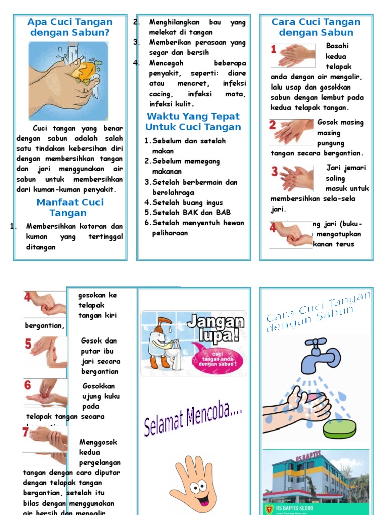  Gambar  Leaflet Cuci  Tangan  Gambar  Penyuluhan di Rebanas 