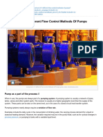 Comparison of 4 Different Flow Control Methods of Pumps
