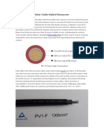 Solar Cable From Hybird Resources
