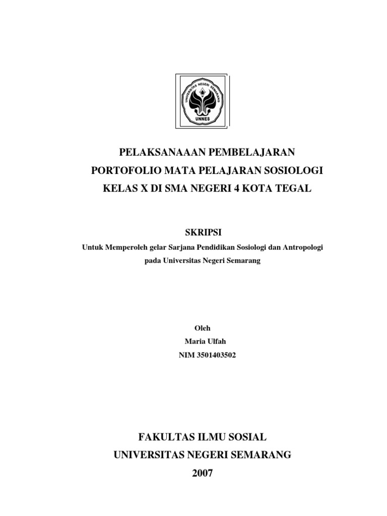 Portofolio Mapel Sosiologi