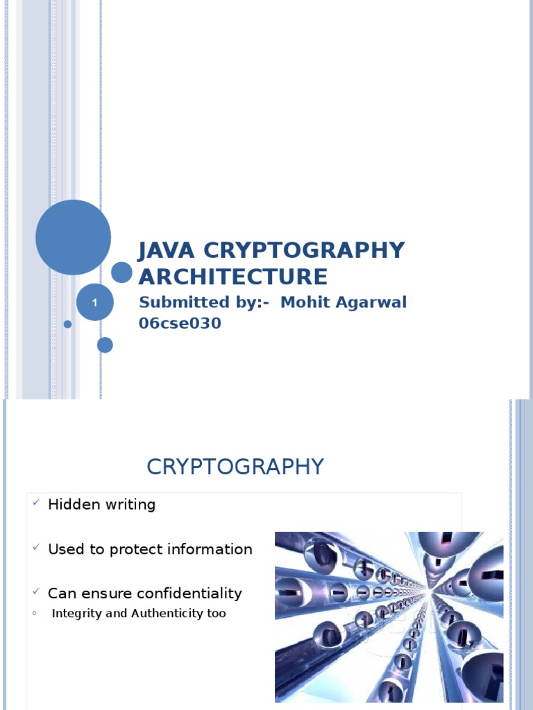 Java Cryptography Architecture Overview | PDF | Cryptography | Key ( Cryptography)