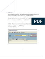 To Create A Security Role - With Authorizations To Display All Users in /nsu01 Command, To Unlock Users & To Reset Passwords