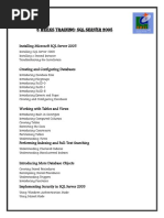 6 Weeks Training-SQL SERVER 2005