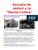 La Escuela de Frankfurt y La "Teoría Crítica"