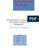 Aceites Usados Riobamba