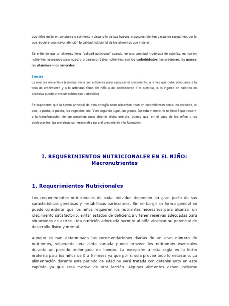 Imprimir Niñosssss | PDF | Nutrición | Dieta y nutrición
