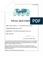 GHTF Sg5 n1r8 Clinical Evaluation Key Definitions 070501