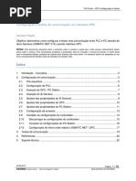 Configuração e Testes de Comunicação Via Interface OPC