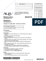 Aqa Ms Ss1b QP Jan12