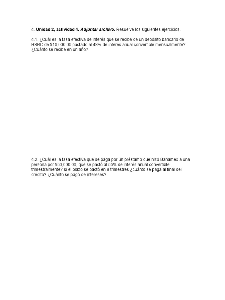 Ejercicios de Mate Financiera | PDF | Interés | Euro