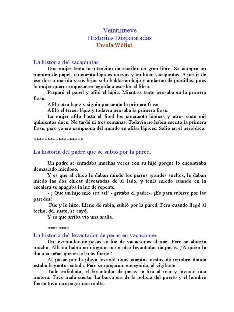 Veintinueve Historias Disparatadas | PDF | Caballos | Lápiz, image size:768x1024