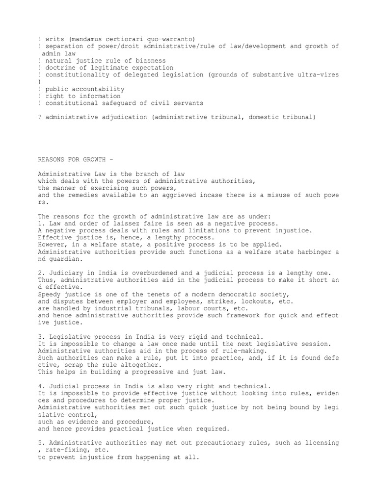 Administrative Law and Separation of Powers | PDF | Mandamus | Certiorari