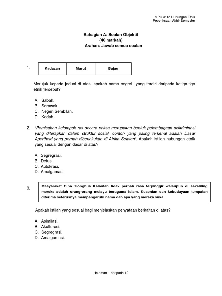 Contoh Soalan Muet Dan Jawapan - Resepi Book f