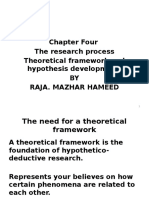 Chapter Four The Research Process Theoretical Framework and Hypothesis Development BY Raja. Mazhar Hameed