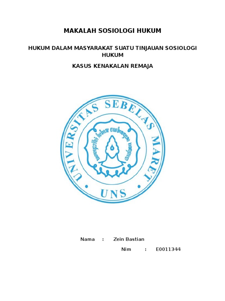 Makalah Sosiologi Hukum Docx