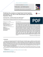 Predicting The Acceptance of Cloud-Based Virtual Learning Environment The Roles of Self Determination and Channel Expansion Theory