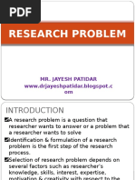Research Problem , Done