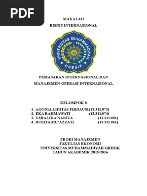 20++ Makalah Manajemen Operasi Internasional Pdf