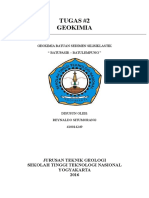 Tugas #2 Geokimia: Jurusan Teknik Geologi Sekolah Tinggi Teknologi Nasional Yogyakarta 2016