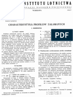 Janik F. Charakterystyka Profilów Załamanych. Zeszyty Instytutu Lotnictwa Nr 4, 1957