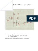 Construya El Amplificador Multietapa de La Figura Siguiente