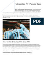 11 Juni ArgenPrediksi Terbaru Argentina Vs Panama Sabtu 11 Juni 2016tina vs Panama