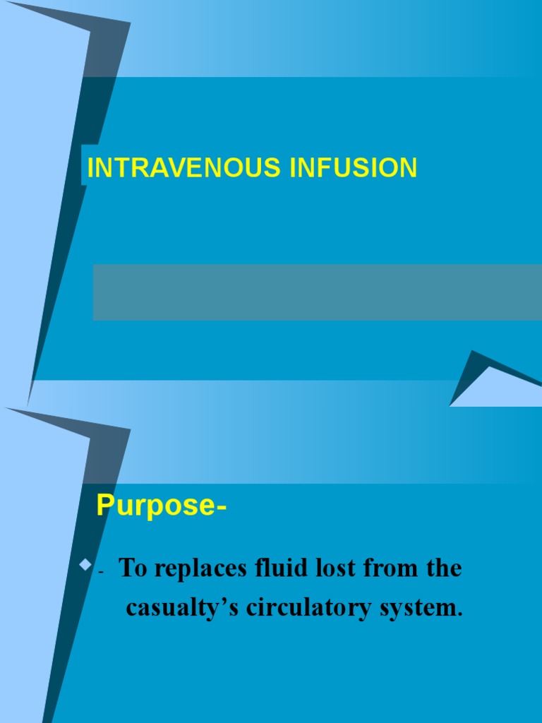 Intravenous Infusion Procedure Guide | PDF | Intravenous Therapy ...