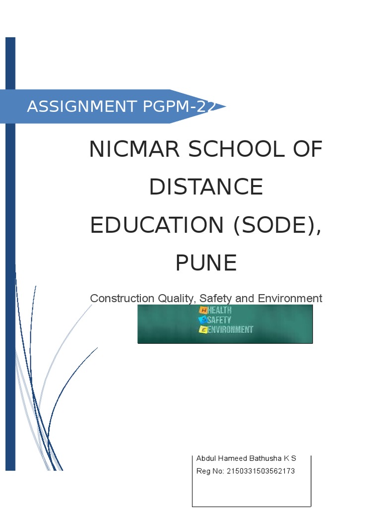 nicmar sode assignments