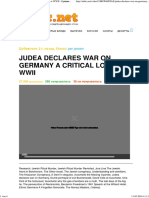 Judea Declares War On Germany A Critical Look at WWII