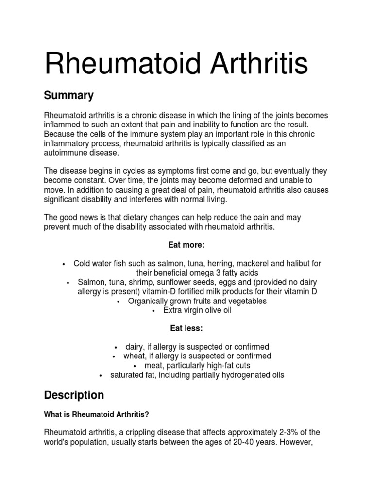 Rheumatoid Arthritis | PDF | Arthritis | Gastrointestinal Tract