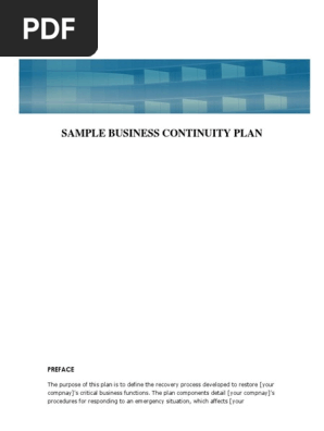 Business Continuity Plan