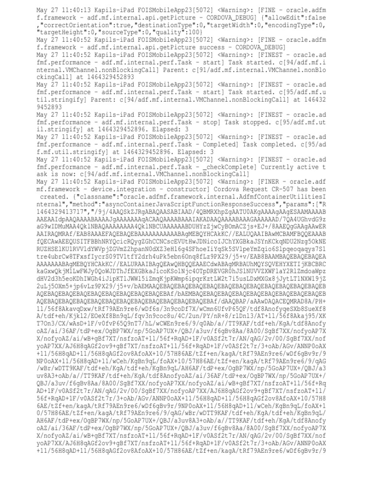 Cordova Debug Log Analysis | PDF | Business | Technology & Engineering