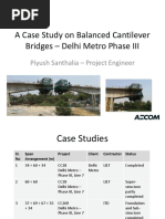 A Case Study-Delhi Metro Phase III - Balanced Cantilever Bridge