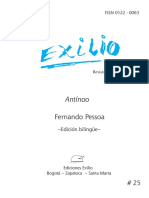 Antínoo. Fernando Pessoa. Revista Exilio No. 25 