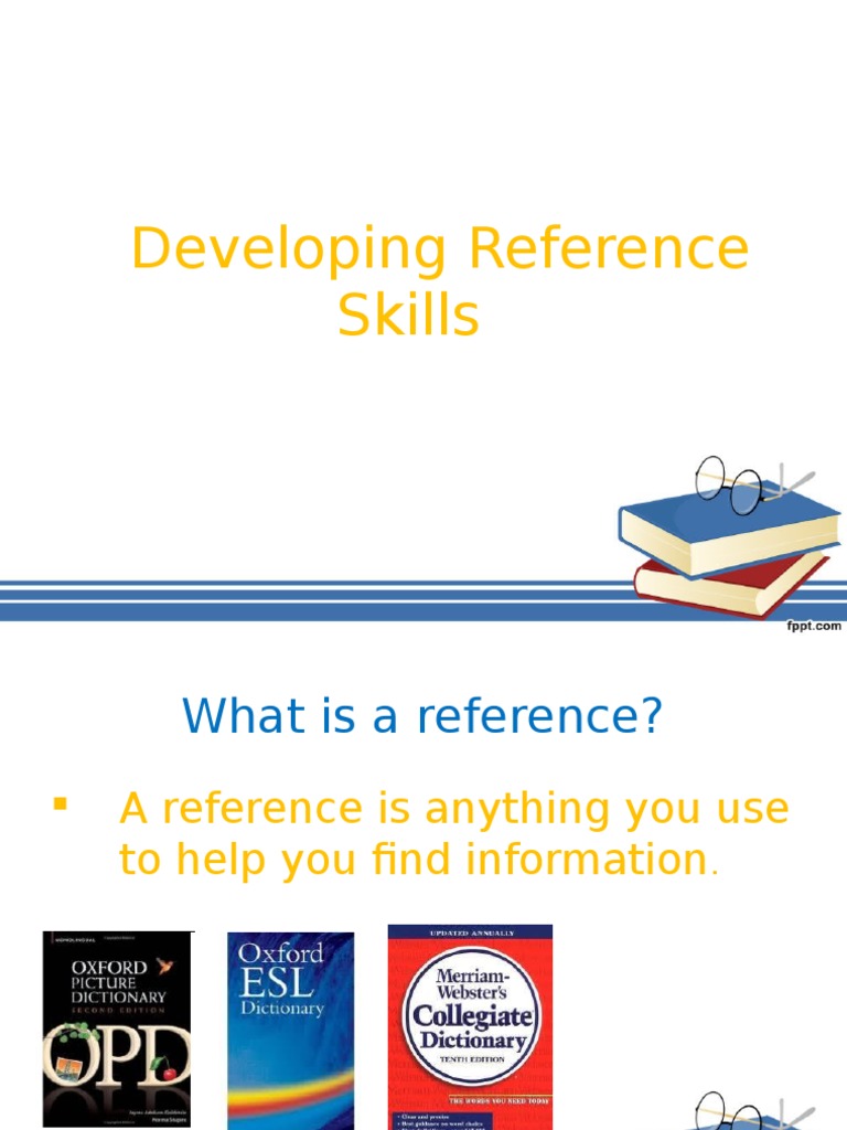 Developing Reference Skills Using A Dictionary and Thesaurus PDF