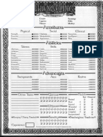 Changeling Character Sheet