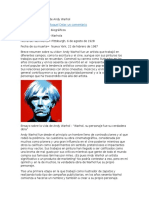 Ensayo Sobre La Vida de Andy Warhol