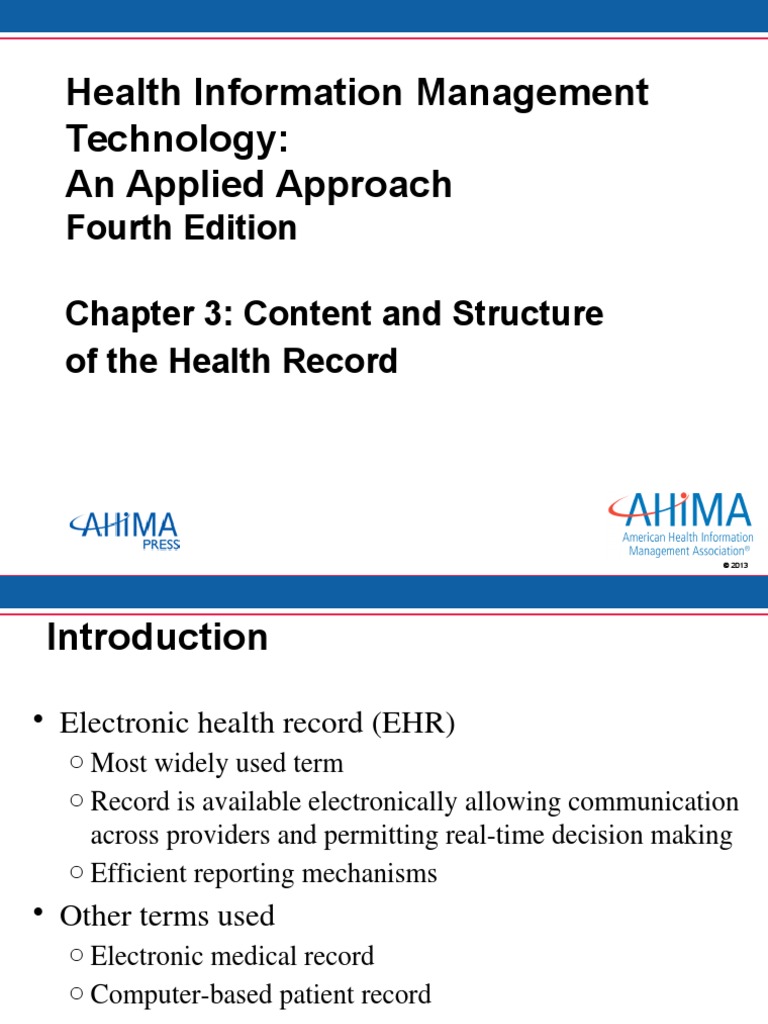 Health Information Management Technology: An Applied Approach ...