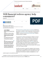 Will Financial Redress Agency Help Consumers - Business Standard News PDF