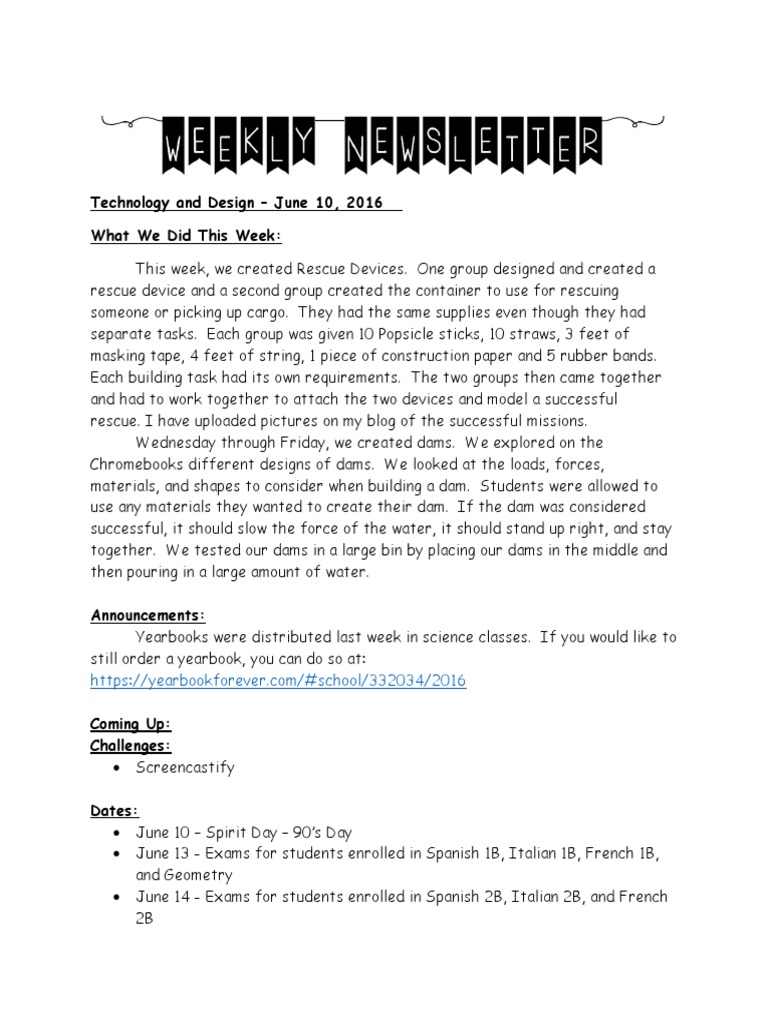 Weekly STEM Projects: Rescue Devices & Dams | PDF