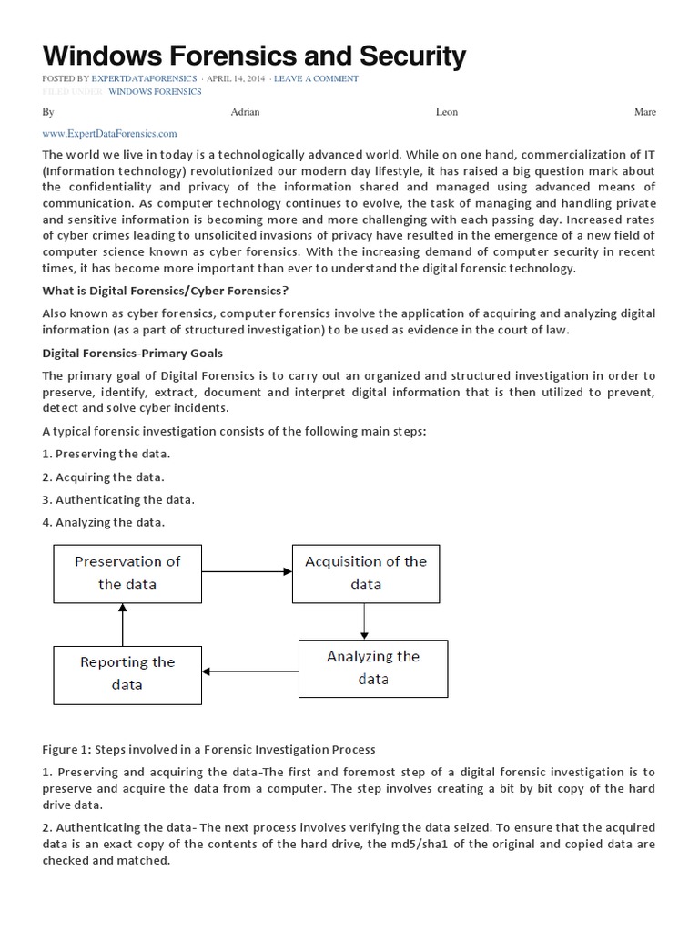 Windows Forensics: Key Artifacts Explained | PDF | Computer Forensics ...