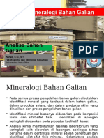 Kajian Mineralogi Bahan Galian