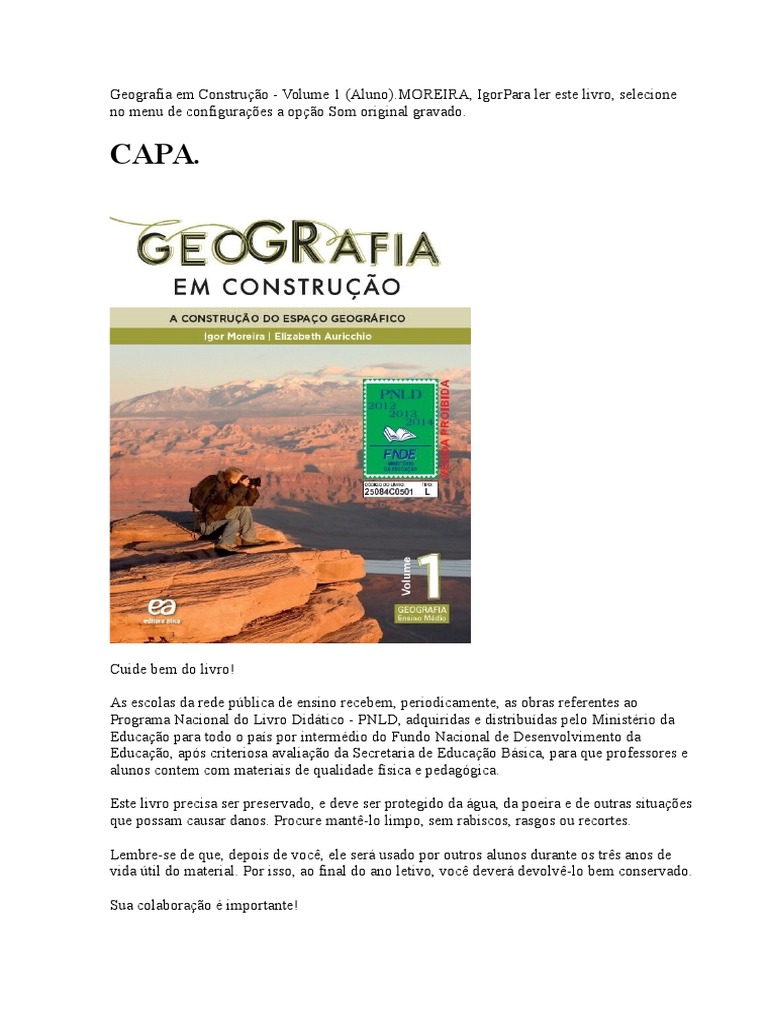 Geografia em Construção 1, PDF, Geografia