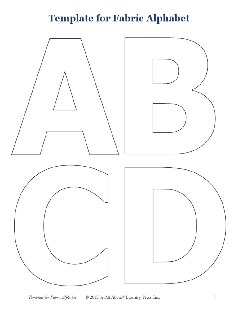 Fabric Alphabet Template | PDF