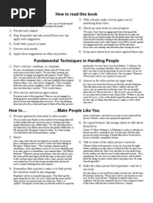How To Win Friends and Influence People&quot; Cheat Sheet | PDF