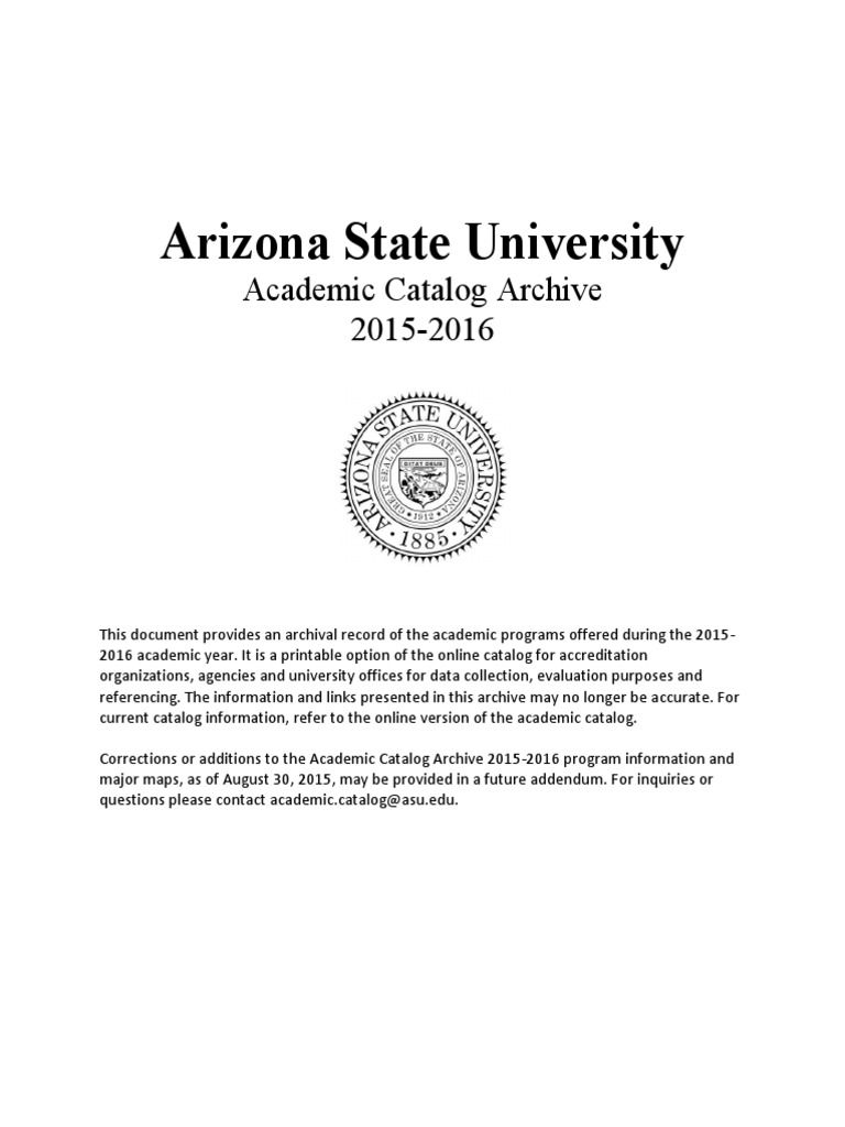 2015-2016 Academic Catalog Archive Final | PDF