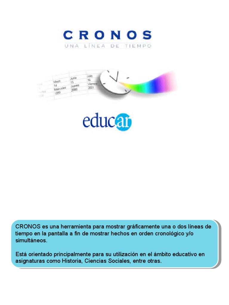Cómo crear una línea de tiempo interactiva con el software Cronos | PDF ...